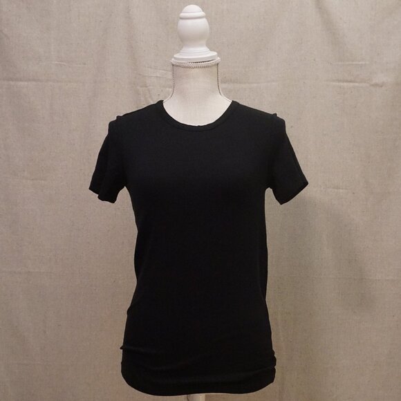 Jones New York Black Basic Round Neck Short Sleeve Tee Women’s Small - Picture 1 of 5